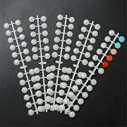 NMKL38 False Nail Tips Color Chart 120 Tips/Pack Flat Back Display Tips with Adhesive Sticker for UV/Gel/Polish Nail Art Color Display Card