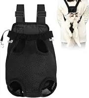HTTDSLF Pet Backpack Dog Cat Carry Bag, Adjustable Dog Carrier Backpack, Pet Carrier Backpack for Small Medium Dogs Cats Puppies, M, Black