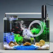 2PCS Mini Oxygenator Aquarium Air Pump - USB Rechargeable, Bubble Stone Aerator, Efficient Oxygen Flow for Fish Tanks - Compact & Soothing 2pcs Black