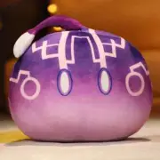 35cm Genshin Impact Plush Pillow Dolls Thunder Slime Plushie Toys for Children