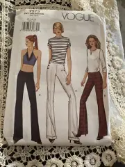 Vogue Sewing Pattern 7573 Petite Pants Below Waist Size 12-14-16 UNCUT