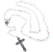 Irish J. C Walsh & Sons, Ireland ROSARY BEADS G530 CLEAER