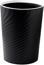 FUNOMOCYA Black Small Bin Trash Can Lid Rubbish Bins for Kitchen Bedroom Bathroom Hanging Trash Can