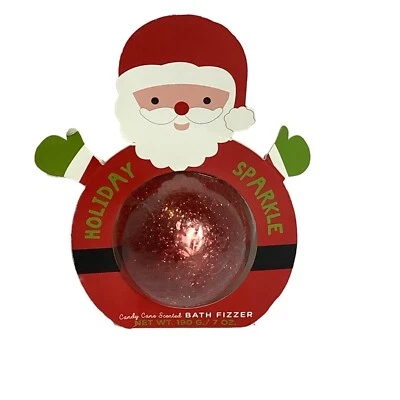 Cupcakes & Cartwheels Holiday Sparkle Candy Cane Scented Bath Fizzer 7 oz.