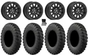 Valor V09 Beadlock 15" Wheels Black 30" MotoRally Tires Can-Am Maverick R