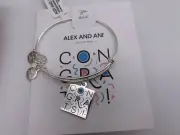 NEW Alex and Ani CONGRATS CELEBRATE Silver Charm Bangle Bracelet Congratulations