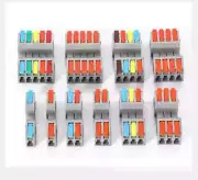 One-to-one Spring Lever Terminal Blocks Wire Cable Connectors 1-12 Port Splice
