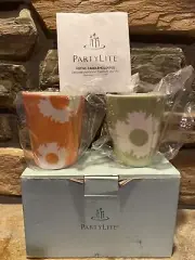PartyLite Garden Whimsy Votive Candle Holder Pair Retired NIB P12B/P9335