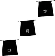 [Beatifufu] 3 Pcs Hair Dryer Drawstring Pouch Elegant Organizer Bag for Hotel Travel