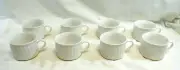 Oneida Majesticware Athena White 2 1/2" High Coffee/Tea Cups Lot of 8 New C1100