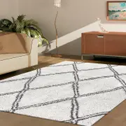 Serenate Sun Tribal Shaggy Cream Rug