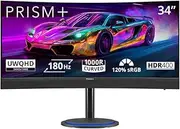 PRISM+ X340 PRO EVO 34" 180Hz 1ms | Built-in Speaker & Microphone | Wireless Charging | Curved Ultrawide WQHD Gaming Monitor [3440 x 1440]