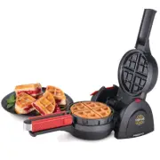 Waffle Maker, Belgian, Large, Black