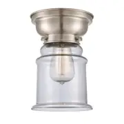 Innovations 182-LED Canton 1-Lt Flush Mount, BS NKL/CLR - 623-1F-SN-G182-LED