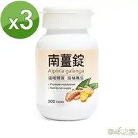 在飛比找momo購物網優惠-【草本之家】南薑錠300粒X3瓶