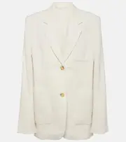 [Toteme] Toteme Silk and cotton corduroy blazer AU 6 white