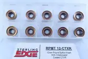 NEW BOX ( 10 PC ) STERLING EDGE RPMT 12-CTXR MACHINIST MILLING CARBIDE INSERTS