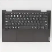 New Keyboard Palmrest Touchpad Backlit Compatible for Lenovo Yoga C740-14 C740-14IML 5CB0U43983 5CB0U43952 Gray White (Color : Gray)