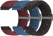 [Yunshare] Braided Elastic Strap Compatible with Galaxy Watch 6/5/4 Bands 44 mm 40 mm/Galaxy Watch 4 Classic 46 mm 42 mm Women Men, 20 mm 22 mm Stretchy Wristband for Galaxy Active 2 40 mm 44 mm/Watch3 41 mm