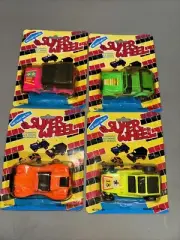 Lot Of 4 Super Wheel Die-Cast Toy Jeeps, Manx Dune Buggy Dirt Ray Rare NOS Welly