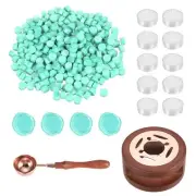 Wax Seal Kit, 300 Wax Beads, Candles, Mint Green