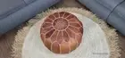 Handmade Boho Aamazing 24'' Hassock Leather Moroccan Pouffe Footstool Unstuffe