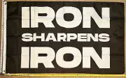Motivational Flag FREE SHIPPING Iron Sharp Work Hard Gym Dorm Beer Sign USA 3x5'