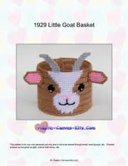 Little Goat Basket-Plastic Canvas Pattern or Kit
