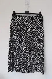 BNWT SQUAURE PATTERN A LINE FRONT SPLIT SKIRT SIZE UK 12 A5