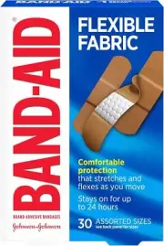 Band-Aid Brand Flexible Fabric Adhesive Bandages for Comfortable Flexible