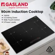 GASLAND chef 90CM Electric Induction Cooktop with 5 Burners, Slide Touch Control Kitchen Cooker with 5 Cooking Zone, Shut Down Procedure, Boost Function, Keep Warm Function, SAA Approval