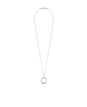 Maison Margiela 11 Ring Rolo Chained Pendant Necklace 7 Gray