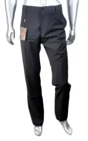 $725 NWT Etro Black 100% Wool Flat Front Tuxedo Pants Trousers Size 56/40