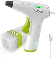 Narbell Cordless Hot Glue Gun Kit, 12s Fast Preheating, Anti-drip Nozzle, Hot Melt Glue Gun with 2Ah Battery, Auto Shut-Off, for School Crafts DIY Arts Project Home Repairs Party Decorations,Grey
