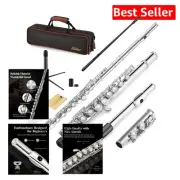 High-Quality Closed Hole C Flute for Beginners - Includes Stand and Gloves