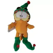 New Vintage Paws Garfield Christmas Holiday Elf Plush Suction Cup Car Window