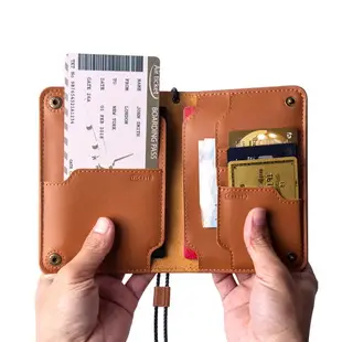 護照保護套掛脖機票護照夾真皮護照包 隨身攜帶多功能出國證件小包