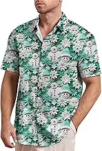 Collar Pajama Tshirt Funny Graphic Beach Christmas T Shirts Santa Casual Fashion Dress Wear Rayon Long Sleeve Tops