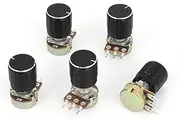 Aexit (Potentiometer) Pcs 17 17mm 1K OHM Linear Taper Rotary Potentiometer 1KB (17ry155qf579) B1K Pot