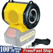 Portable Bluetooth Speaker For Dewalt 18-20V Li-ion Battery USB Type-C Cordless