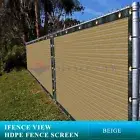 Ifenceview 13 FT Width Beige Fence Privacy Screen Mesh Awning Canopy Patio Top