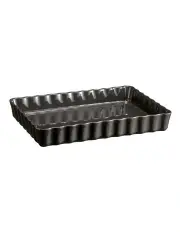 [Emile Henry] Deep Rectangular Tart Dish in Charcoal