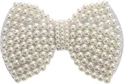 Angoily Decorative Bowknot Design Iron Patch Pearl Applique for Clothing Shoes Accessories for DIY Projects Fashion Enhancements