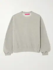 [The Elder Statesman] The Elder Statesman - Cotton And Cashmere-blend Jersey Sweatshirt - Gray - large large Gray