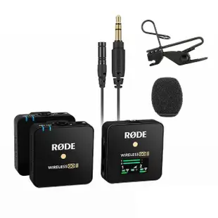 【RODE】Wireless GO II 一對二微型無線麥克風+Lavalier GO 專業級領夾式麥克風-黑色(公司貨)