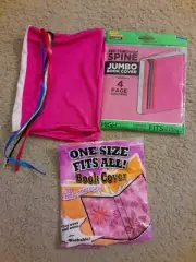 Textbook Covers (3) , Stretch Reusable Fits Oversized Books