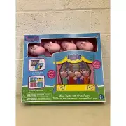 Peppa Pig Hand Puppets Jumbo Wood Puppet Theater, Set of 4