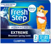 Fresh Step Advanced Extreme Clumping Litter Febreze Freshness 37 Lbs. 2X18.5Lb