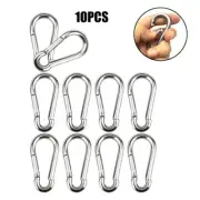 10pcs Mini Carabiner Stainless Steel Carabiner Snap Hook Carabiner Clip Keychain