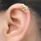 Womens Fashion Jewelry Earrings Pair Gold Color Frog Cuff Ear Clips Wrap 56-3